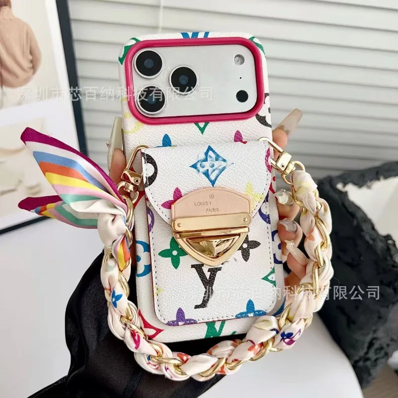 

Новый чехол для телефона в европейском и американском стиле 2-в-1 с отделением для карт для iPhone 17 Air, 16, 15 Plus, 14 Pro Max из кожи