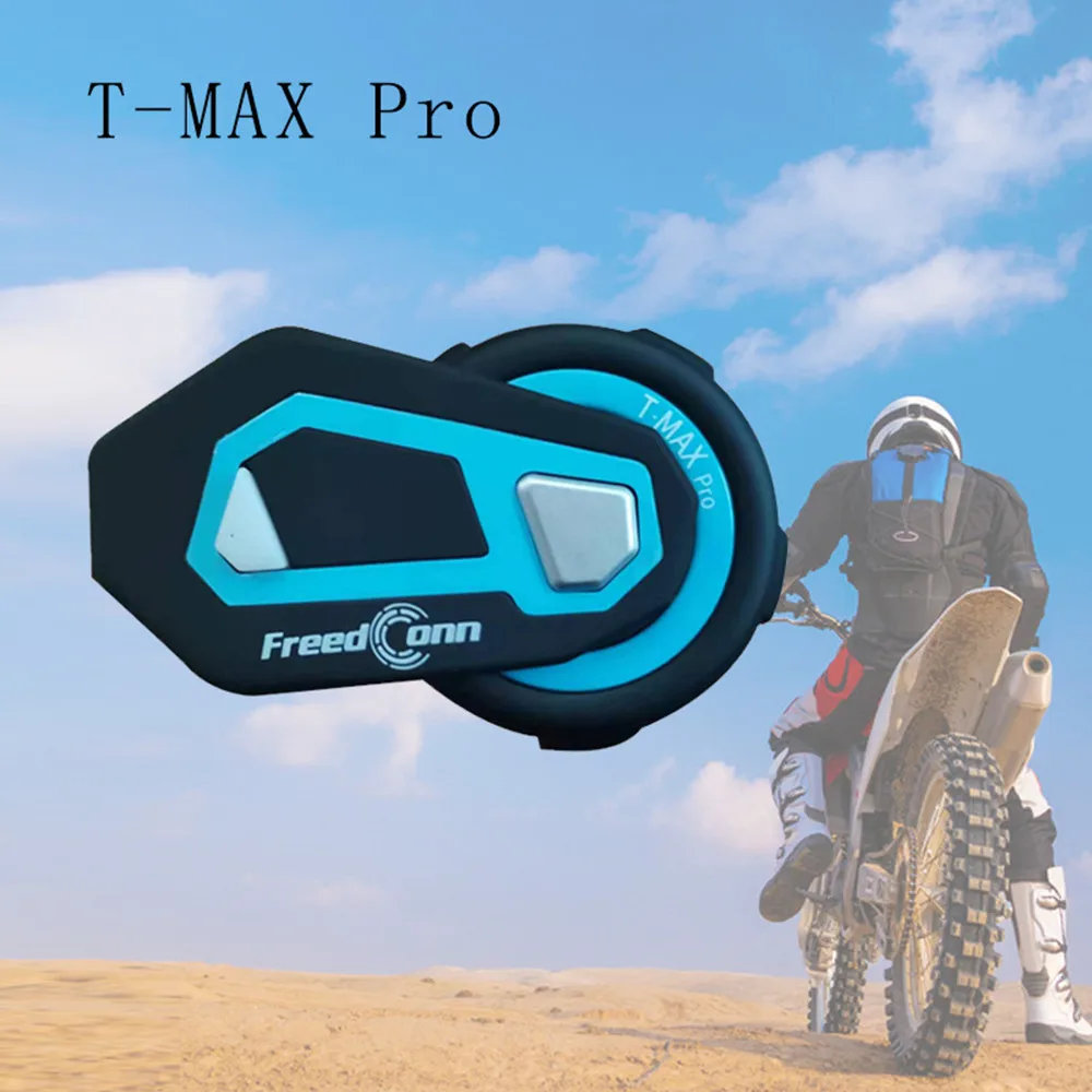 T Max Pro Motorcycle Intercom Bluetooth-compatible Helmet Headset 6Riders BT 5.0 1200M FM Motor Interphone Communicator Earphone