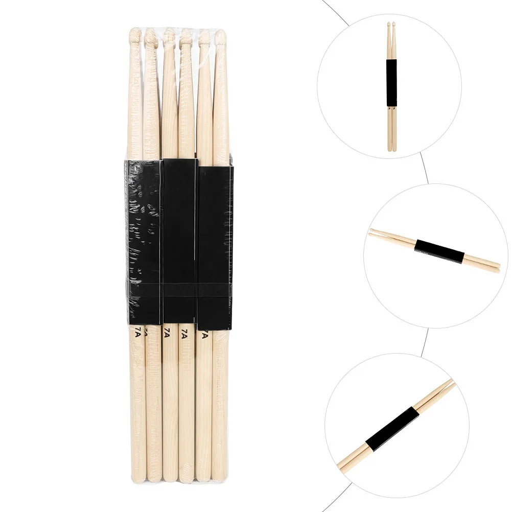 

12 Pairs Maple Drumsticks Durable Jazz Practice Drumsticks For Kids Drumming Equipment Percussion Sticks for Adults Kids
