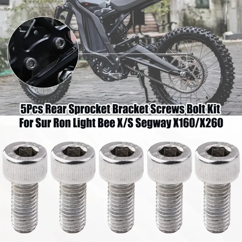 5/10PCS Chain Disk Screw Rear Sprocket Bracket Bolt Kit For SurRon Light Bee X/S Segway X160/X260 Talaria SurRon Ultra BEE