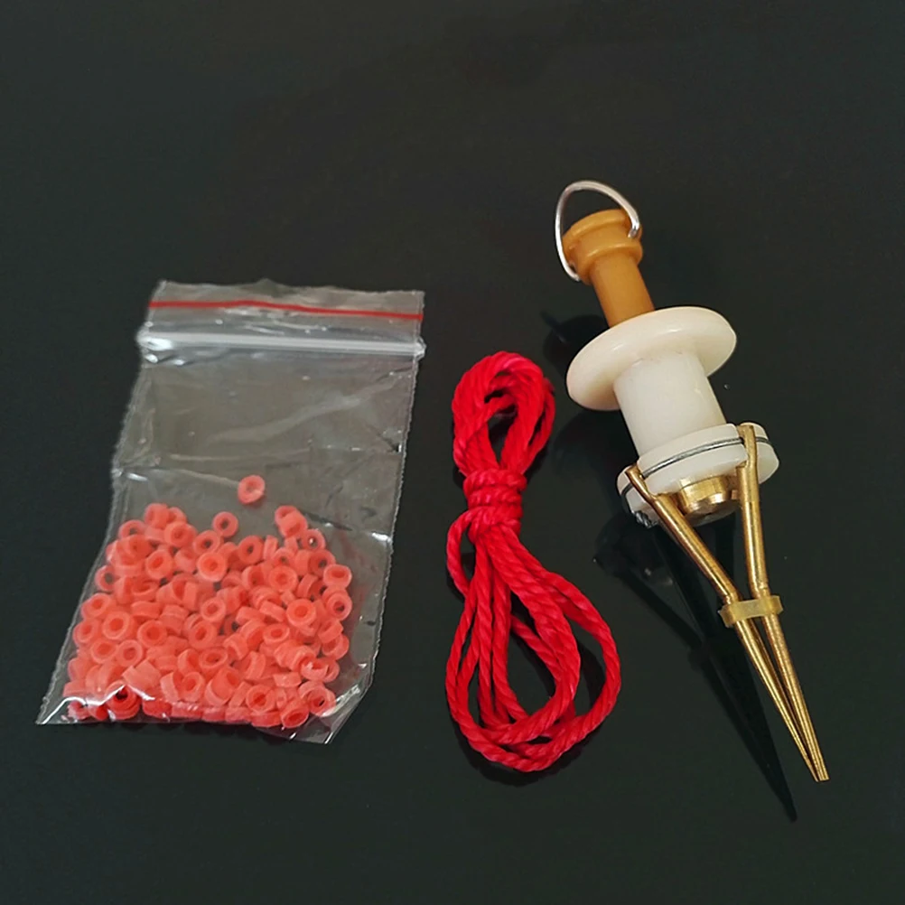 

Red Worm Clips Bait Storage Box Efficient Worm Fishing Tool Multi Bait Applicable Maggot Stainless Steel Plastic