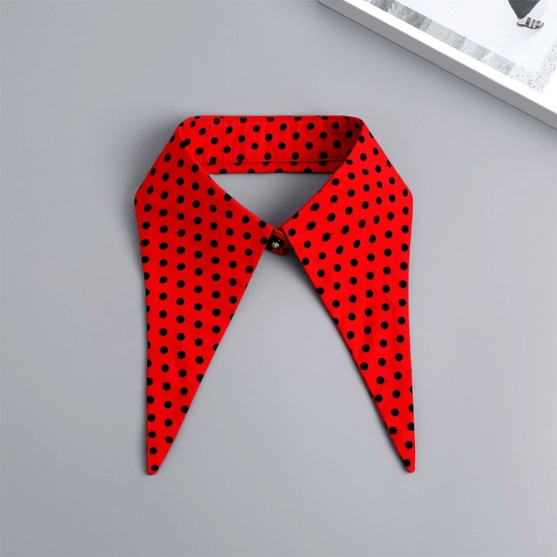 Dotted Detachable Collar Decorative Lapel Collar Shawl Wrap Half Shirt Collar Dropship