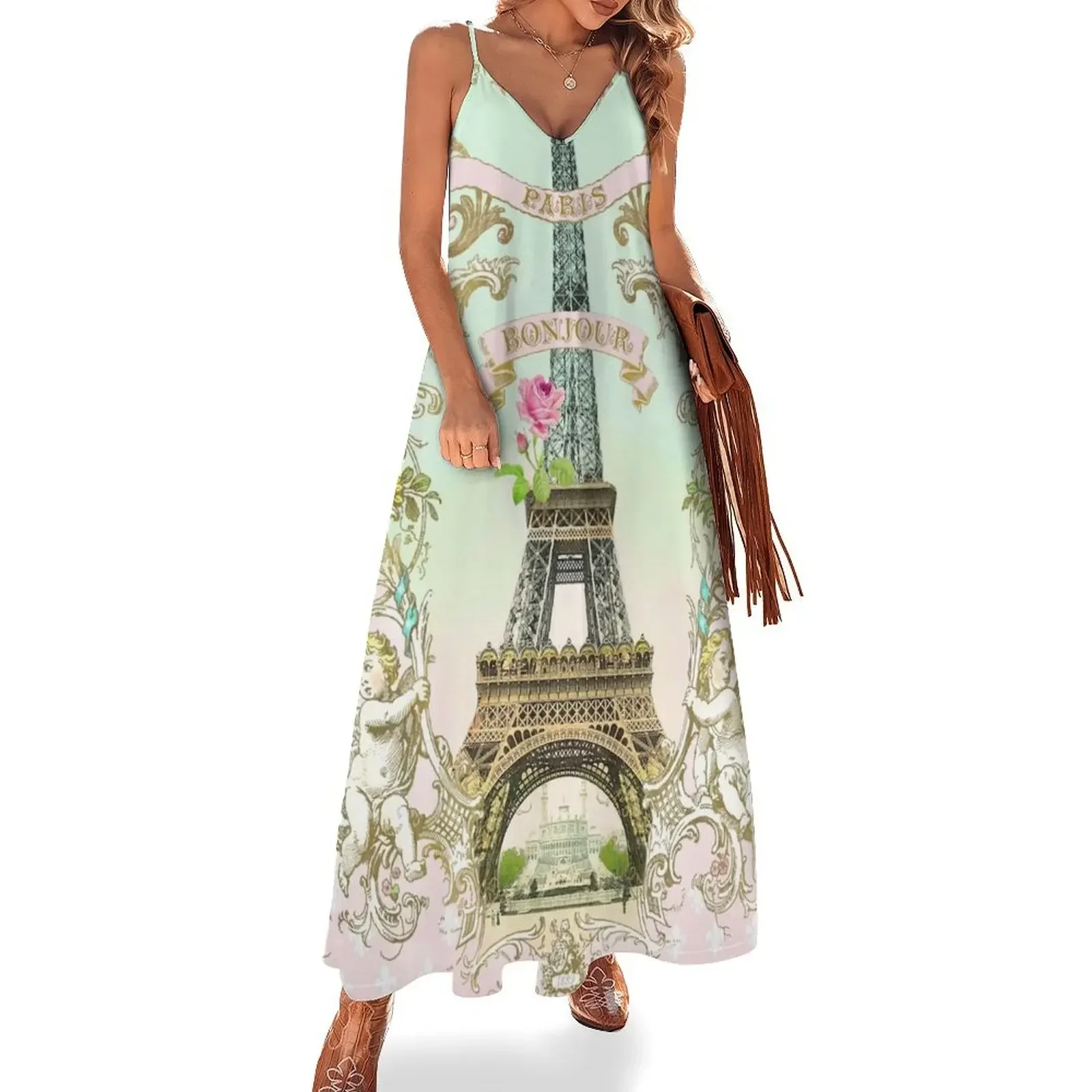 

Bonjour Paris Sleeveless Dress clothing women summer 2025 Dresses gala Female dress Woman clothes Dress