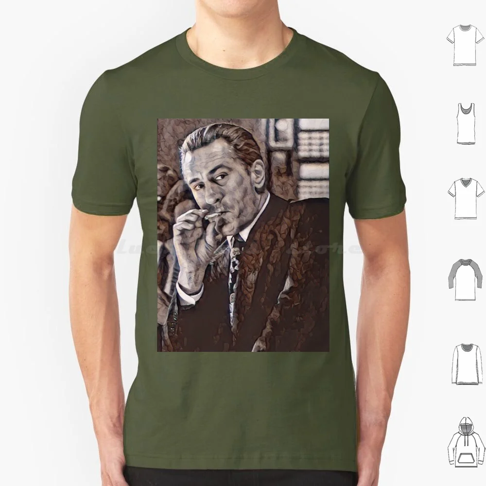 Robert De Niro T Shirt Big Size 100% Cotton Robert De Niro Movie Scorsese Film Al Pacino Goodfellas Mafia Joe Pesci De Niro