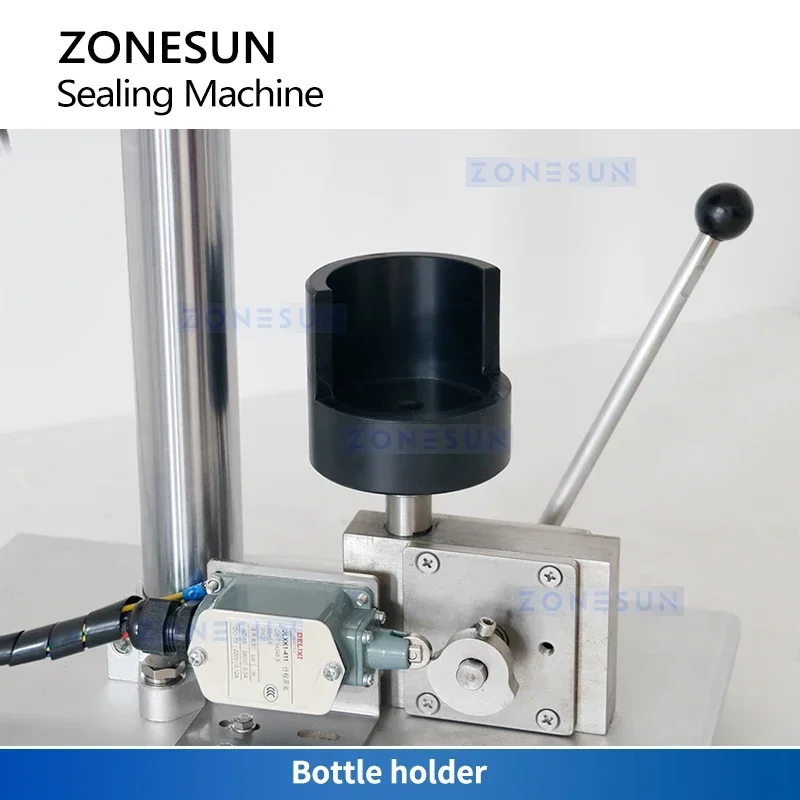 ZONESUN ZS-EVC1 Rotary Electric Vial Sealer Auto Crimp Capping Machine for Glass Liquid Medicine Bottle Aluminum Plastic Cap
