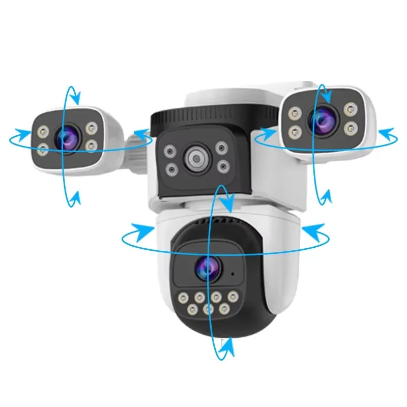 3K 6MP 360 Degree Panoramic Waterproof Outdoor Video Ptz Wireless IP Security CCTV Outside Night Vision Wifi Camera