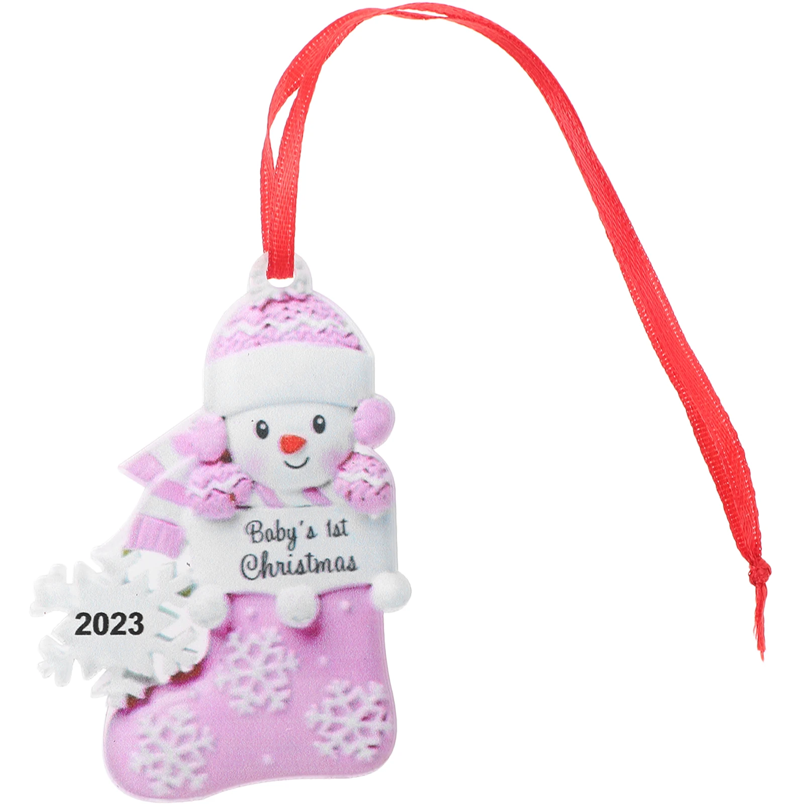 

Baby's First Christmas Blue Snowman nament 6cm Acrylic Hanging Decor for Xmas Tree Gifts Holiday Party Accessories