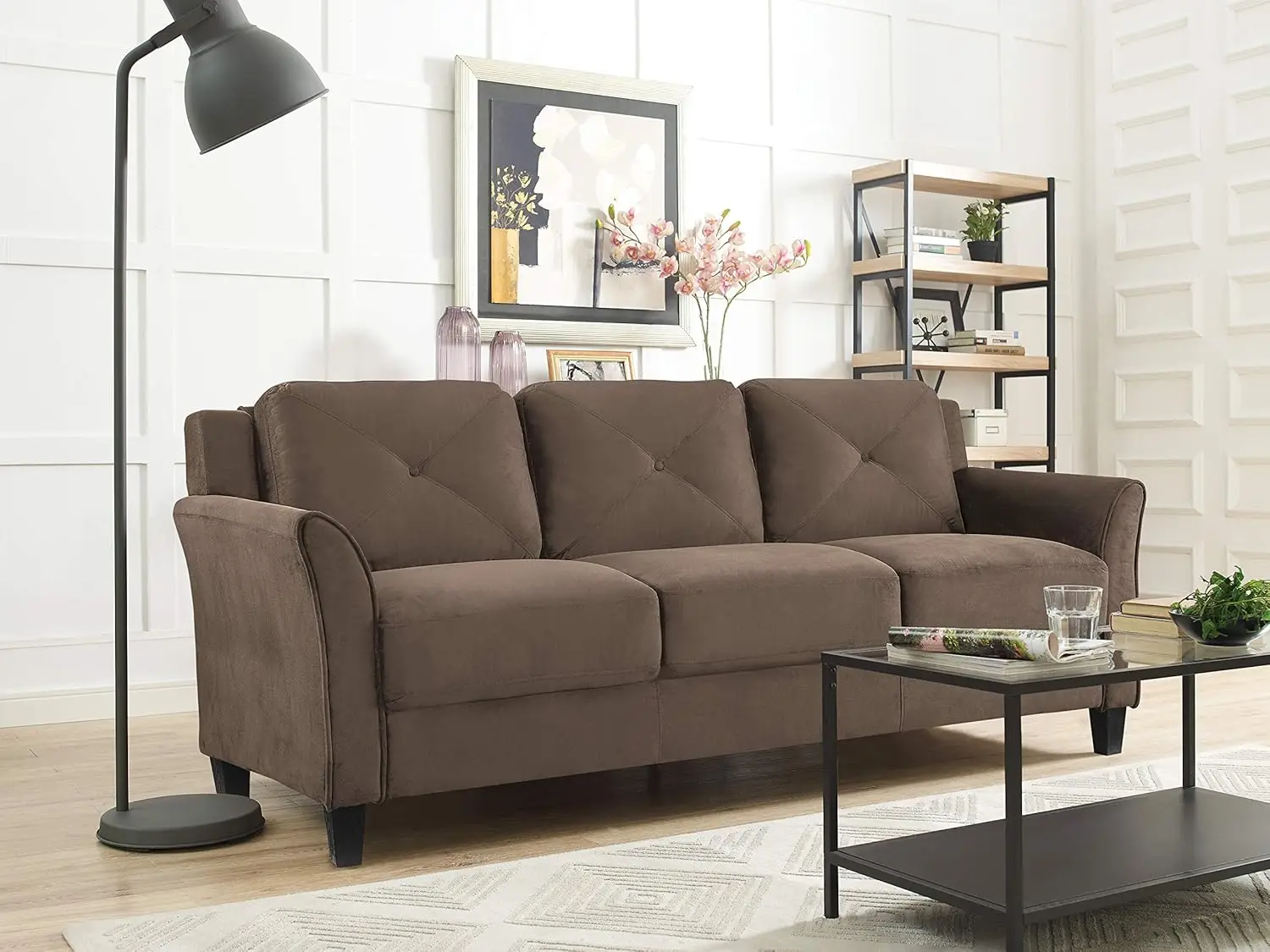 

Sofa,，Modern living room, office, bedroom 80.3" x 32" x 32.68", Brown