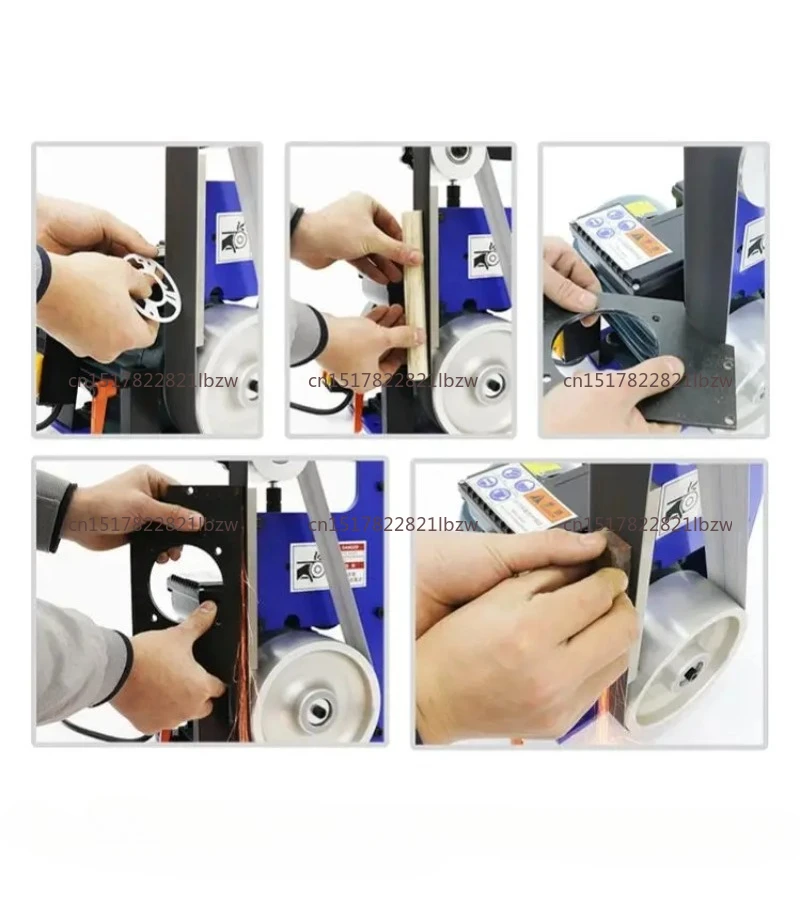 220V-380V Multifunctional Desktop Vertical Miniature Mini Electric Belt Machine DIY Polishing Machine Fixed Angle Grinder