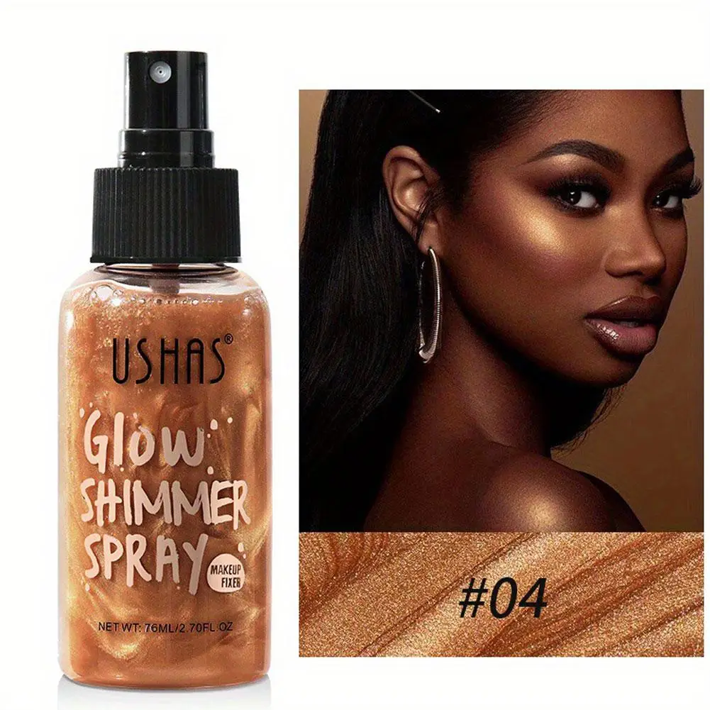 Highlighter Gold Shimmer Oil Waterproof Smooth Shimmer Glow Non-sticky Liquid Body Body Face Highlight Illumina C0h7