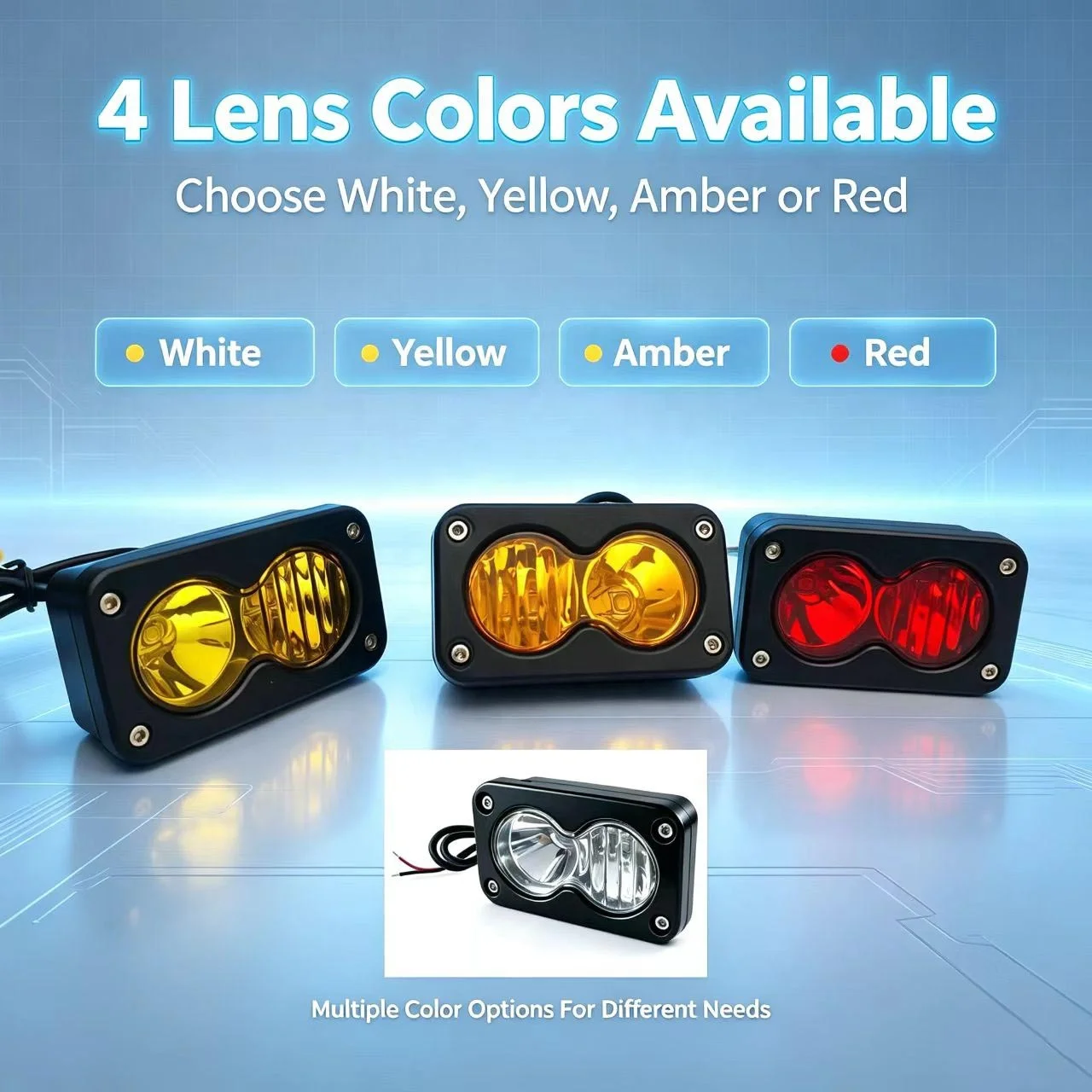 Wintai-Tech Baja Light with Battery Pack and Horn 2 in One Button Yozma in 10 Connector Horn and Baja Light