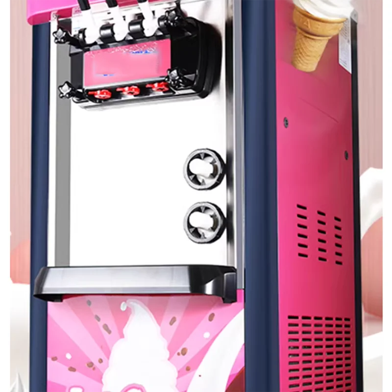 New Electric Vertical Commercial High Productivity Soft Ice Cream Machine Stainless Steel