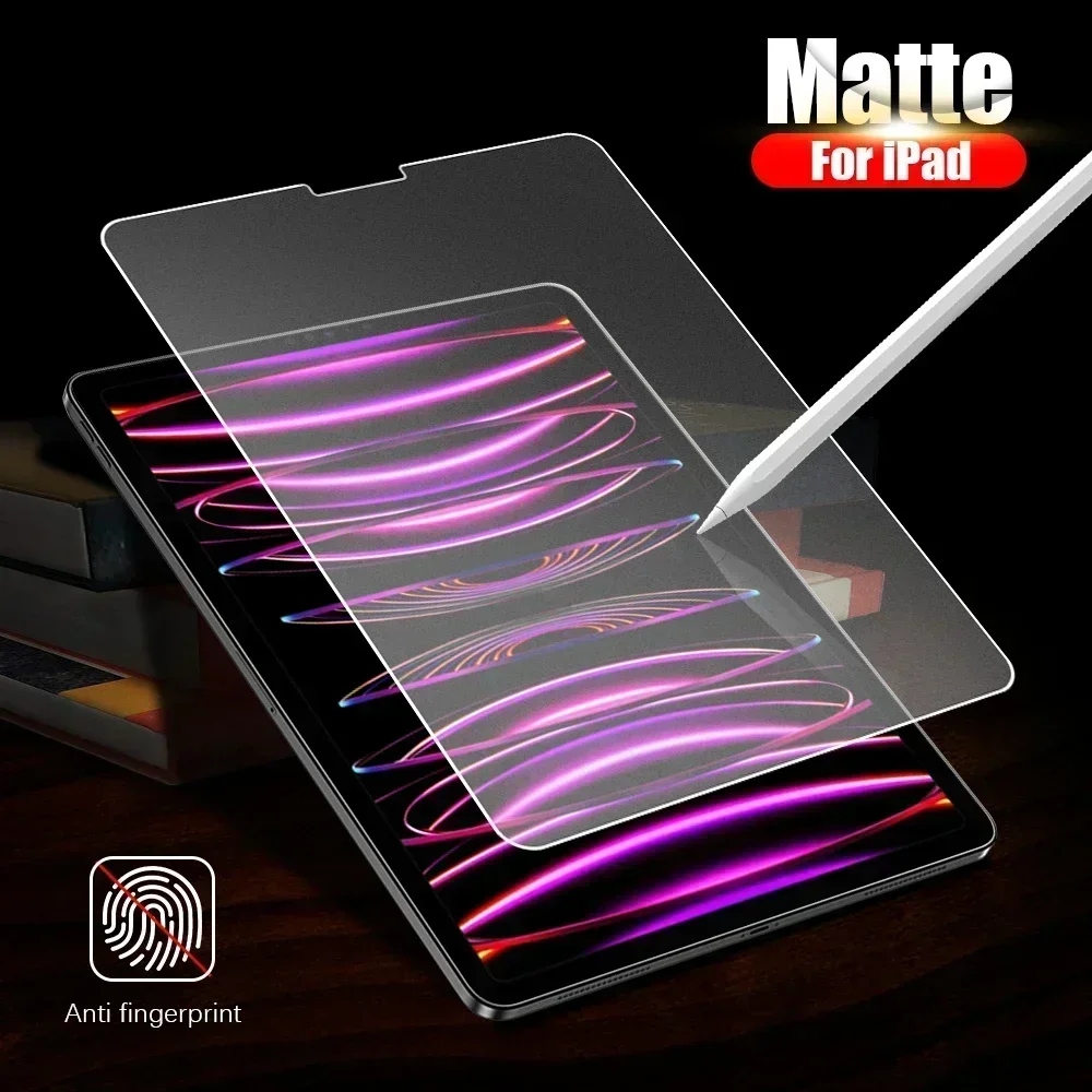 

Матовое закаленное стекло для Ipad Air 4 5 Mini 6 2021, бумажная защитная пленка для экрана для Ipad Pro 12,9 11, 10-го 9-го поколения 10,2 9,7
