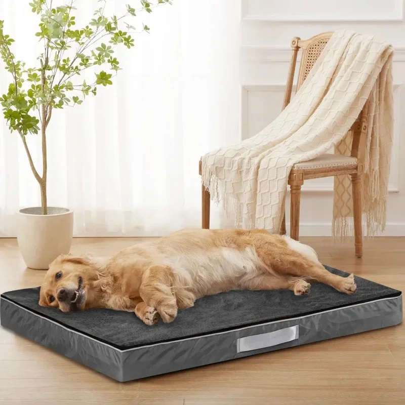 

Dog Bed for Extra Large Dogs Waterproof Thick Dog Beds Big Orthopedic Dog Beds with Removable Double Layer Washable