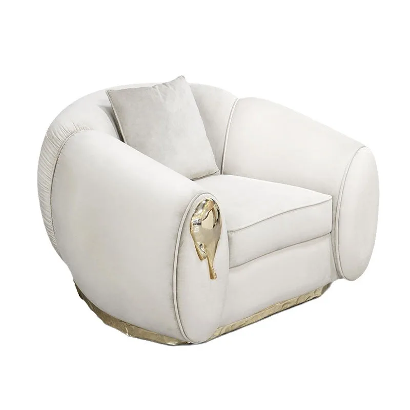 Móveis de luxo de alta qualidade villa sala de estar sofá de couro