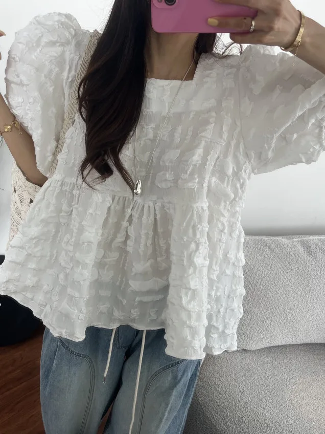 Korean Style Versatile Floral 3D Print Top Women's Fashionable Spring Autumn Winter Sweater Versatile All Seasons Wear
