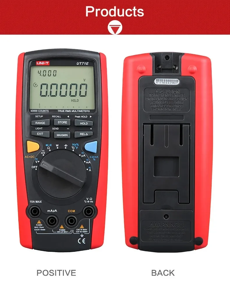 2500W 39999-count Frequency Capacitance meters thermometer USB Temperature Multimeter Digital Voltage Tester