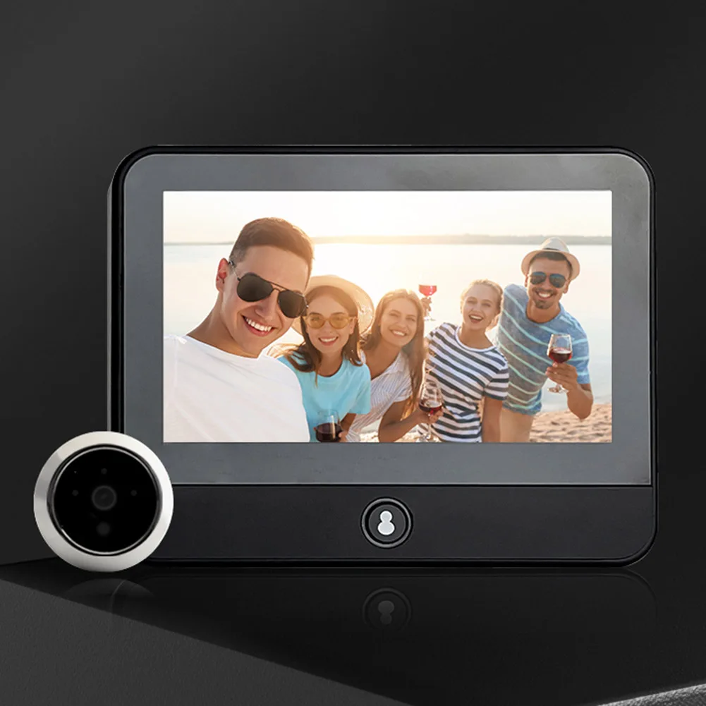 1080P Peephole Viewer 120 Degree Wide Angle WiFi Peephole Camera IR Night Vision Digital Door Camera for Home Security System