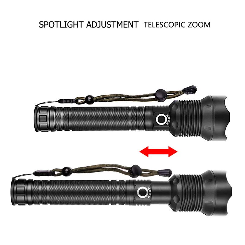 ZK20 XHP90/XPH70/XPH50 LED Flashlight Torch USB Rechargeable Power Display 26650 18650 battery Handheld Light Lantern