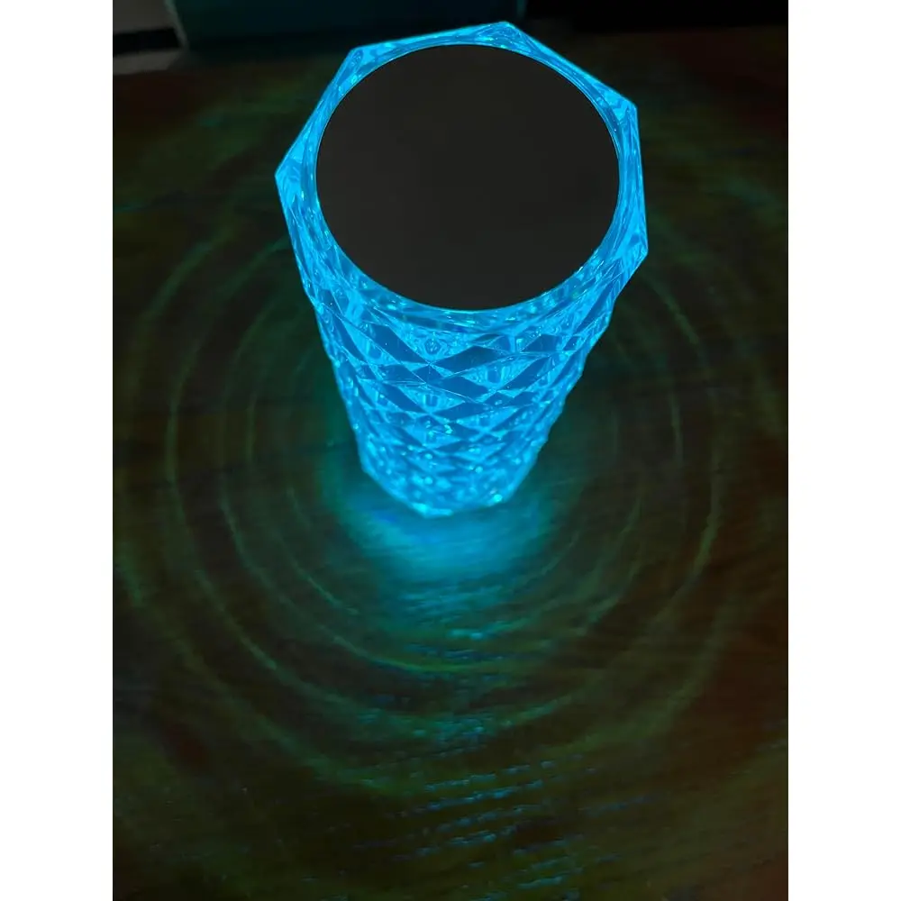 Remote &Touch Control Crystal Table Lamp 3 White And 16 Rgb Color Atmosphere Light,Romantic Led Rose Diamond For Living Room