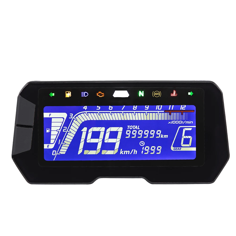 12000RPM Universal Motorcycle LCD Digital Speedometer Backlight Motorcycle Odometer for 2,4 Cylinders Meter for CB300