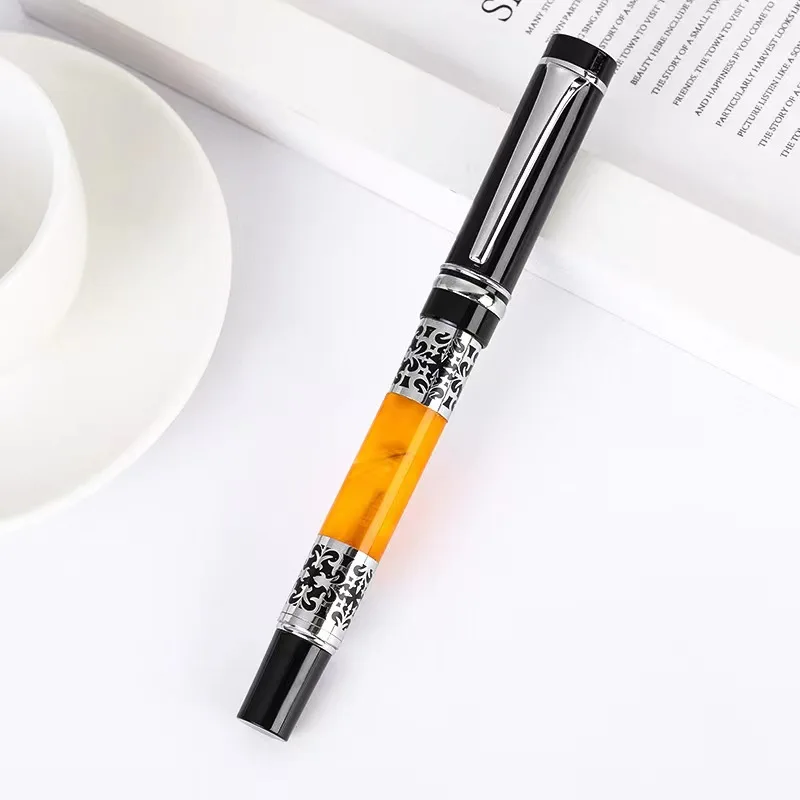 Vintage Business Acryl Füllfederhalter Feine Feder Exquisiter Kalligraphie-Stift Geschenkstift zum Schreiben von Schreibwaren Büro Schulbedarf – Detail 7