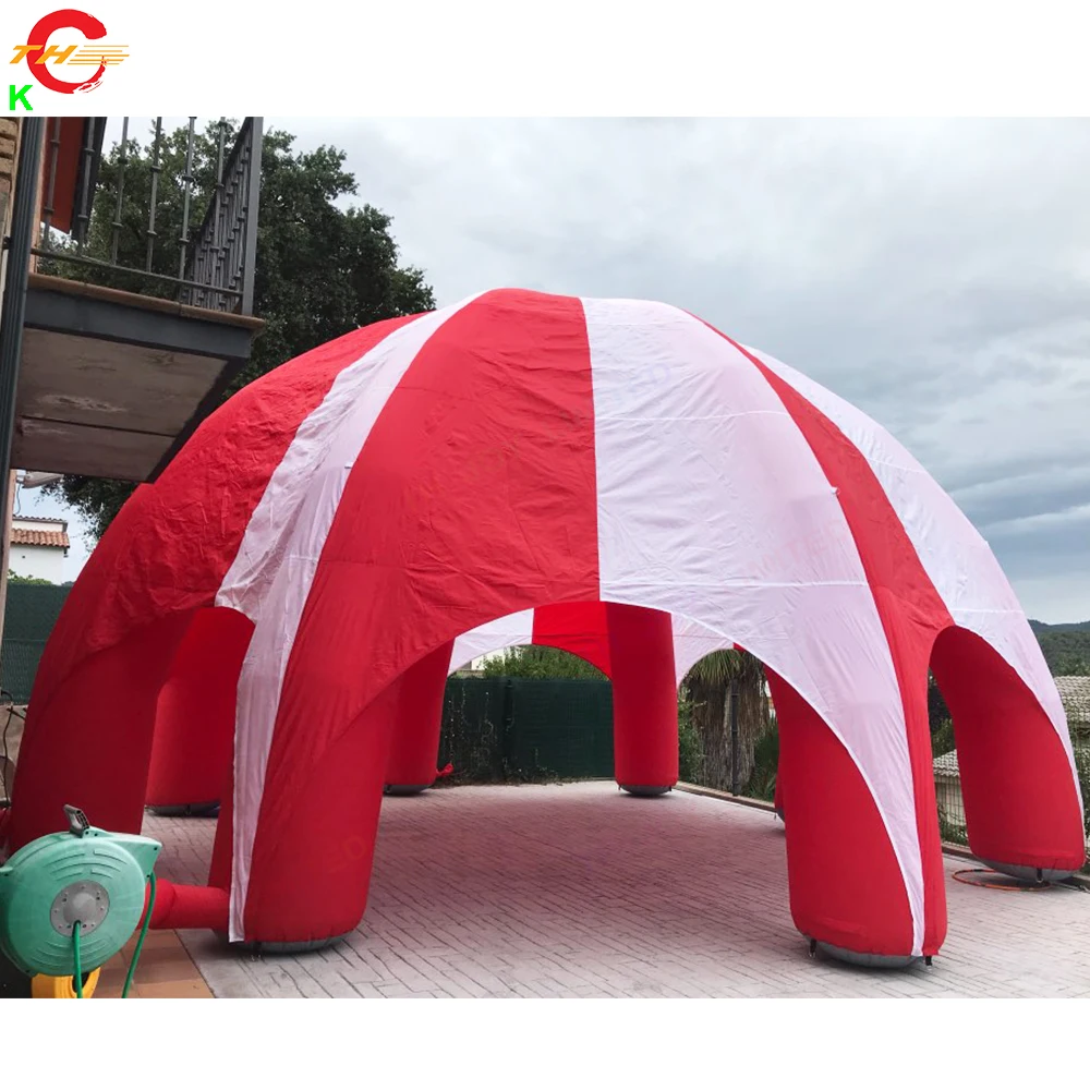 

Free Air Shipping 8m Diagonal Red and White Inflatable Canopy Gazebo Tents Outdoor Events Trade Show Spider Tent for Sale