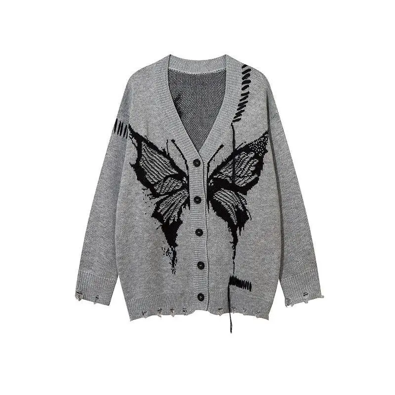 American Vintage Autumn Sweaters Casual Women Long Sleeve Sweater Kniited Jumpers Y2K Vintage Subculture Kawaii Girl Clothing