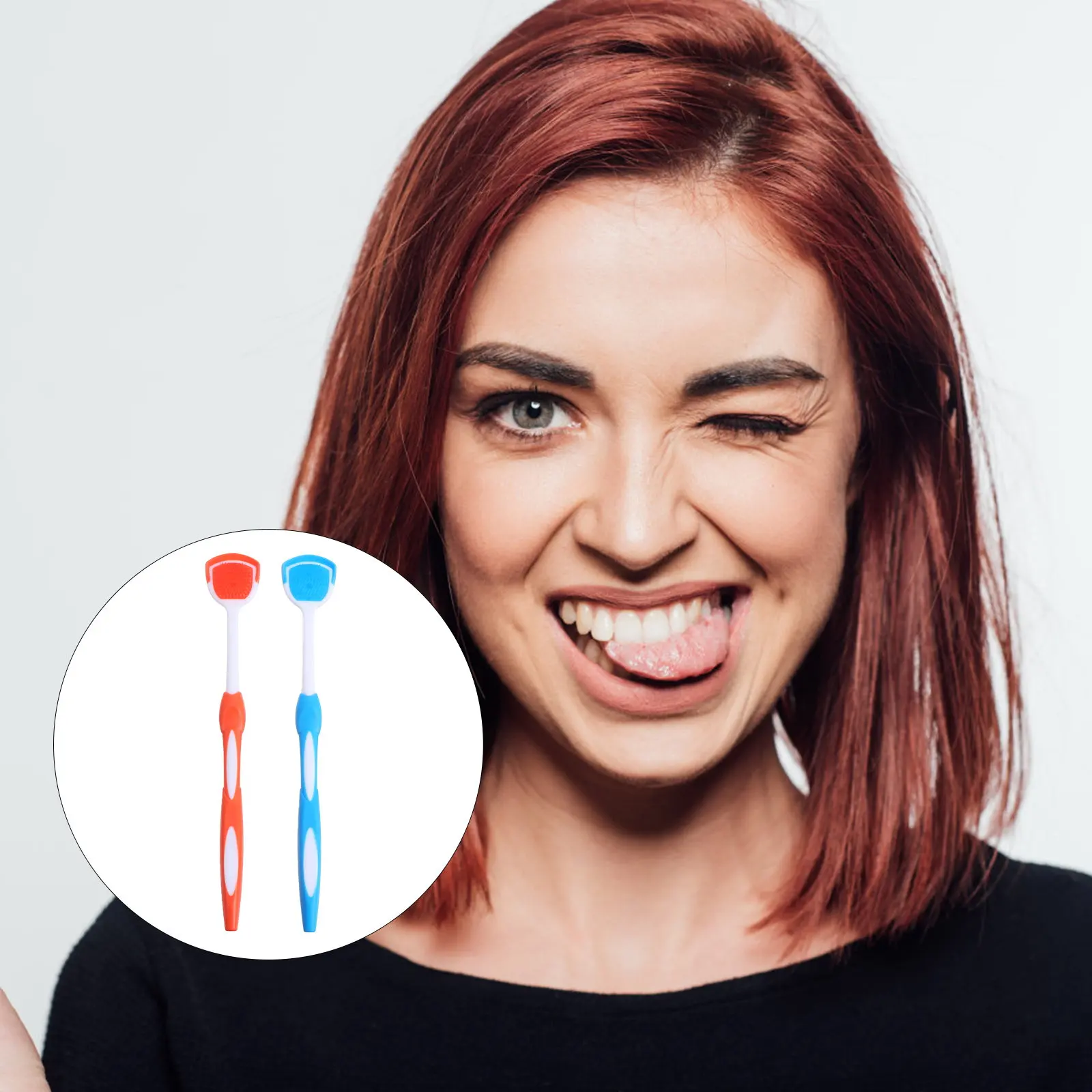 

Набор из 2 многоразовых скребков для языка с мягкой щетиной для взрослых, удаляющих остатки еды и неприятный налет