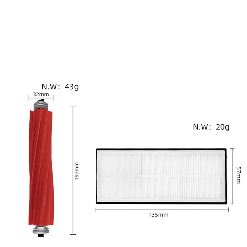 Kit d'accessoires pour aspirateur Xiaomi Roborock, filtre Hepa, brosse latérale, vadrouille, Everths, S7, S70, S75, S7max, S7maxv, T7S