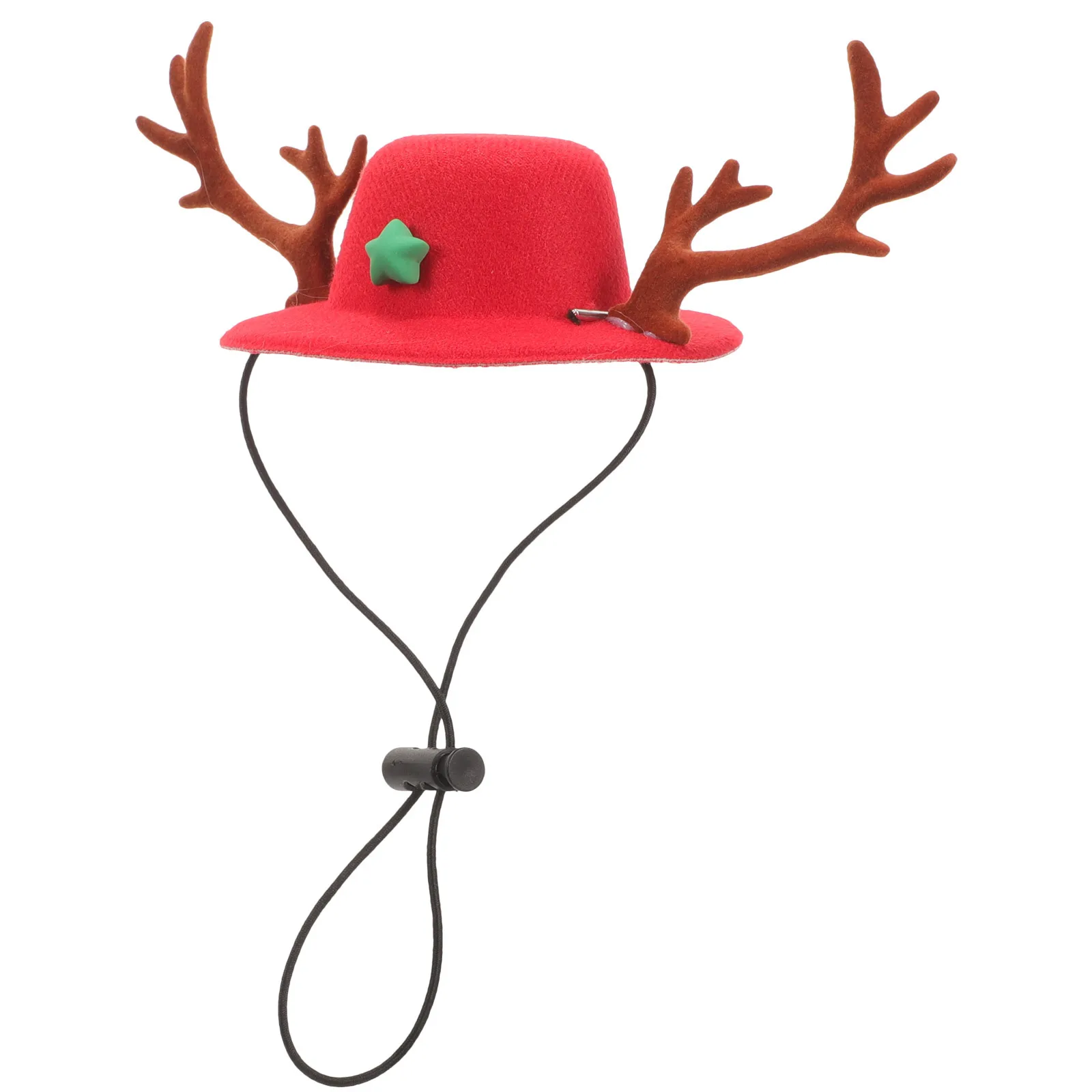 

Christmas Pet Hat Reindeer Antler Design Dog Cat Headwear Festive Party Costume Cute Adjustable Puppy Cap Lovely Holiday Pet