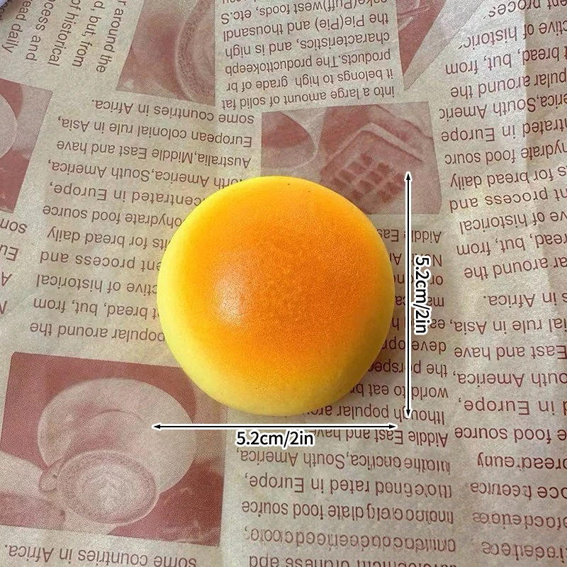 Squishy Toast Stress Relief Fidget Ball Decompression Squeeze Bread Slow Rising Squishy Party Ornament Gifts