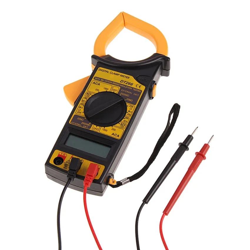 Digital Clamp Meter Multimeter 1999 Counts Multimeter AC/DC Voltage & Current Tester with Resistance, Continuity, Diode