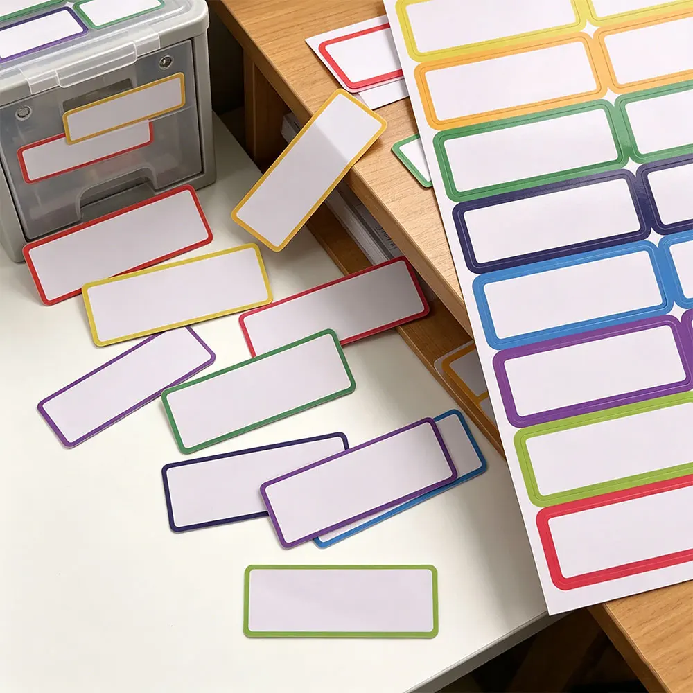 27pcs Durable Erasable Tag Board Square Nine Colors Magnetic Label Whiteboard Portable Convenient