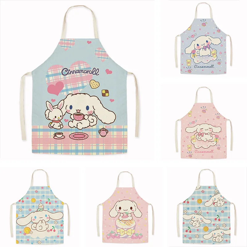 bunny print customizable apron goods for home kitchen aprons for women Woman kitchen apron Apron for hairdresser Apron