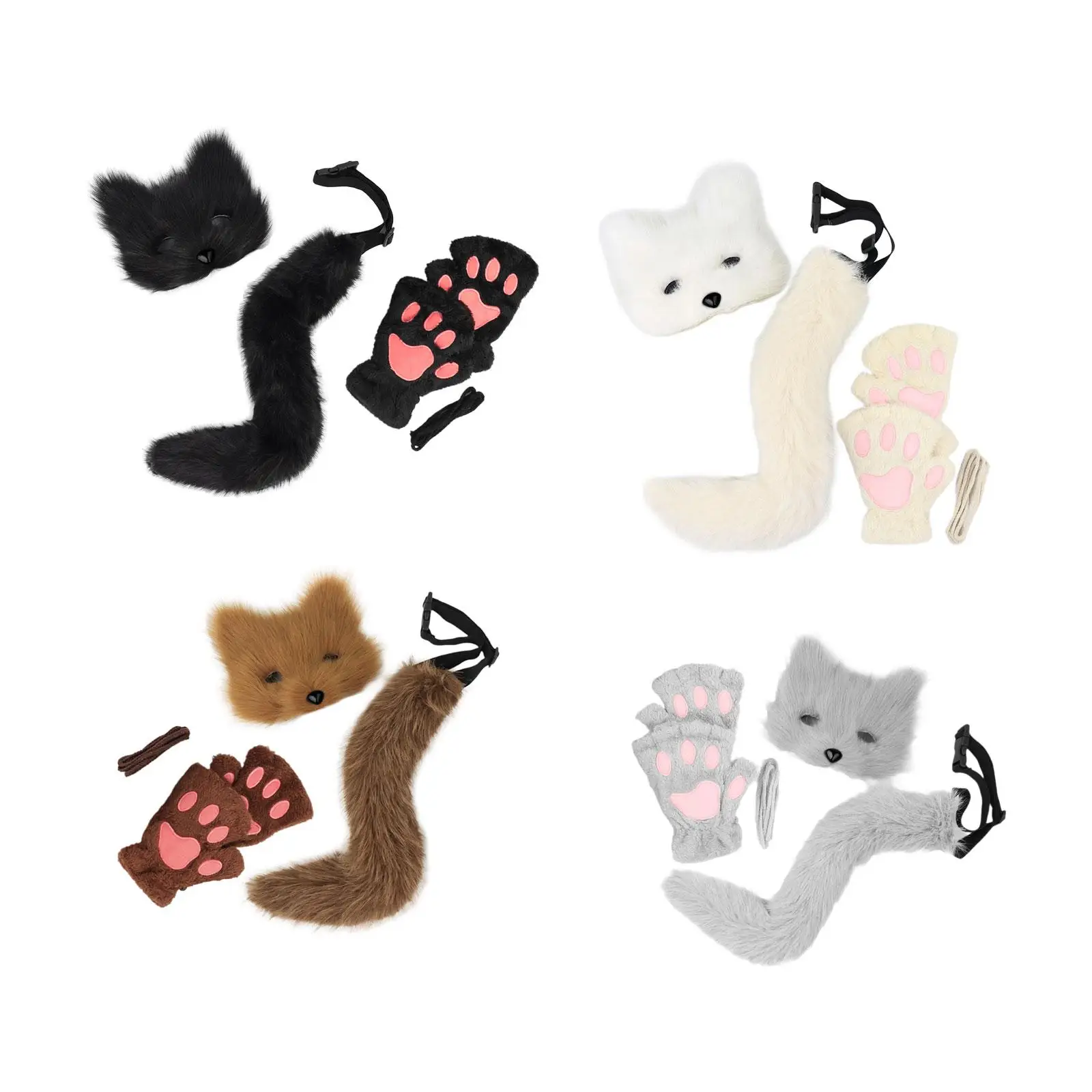 

Therian Mask and Tail Set Paws для ролевых игр, карнавала, Хэллоуина, вечеринки, выпускного вечера