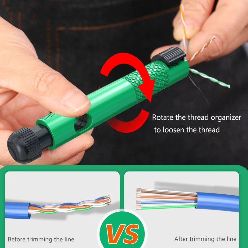 Network Cable Untwist Tool Engineer Straightener For Category 5/6/7 Crystal Cables Combing Wire Pair Separator Easily