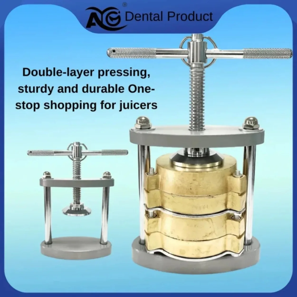 

AG Dental Aluminum Compress Double-layer Manual Press Boiling Tooth 1 Box Denture Processing Squeezing Machine Technician Tool