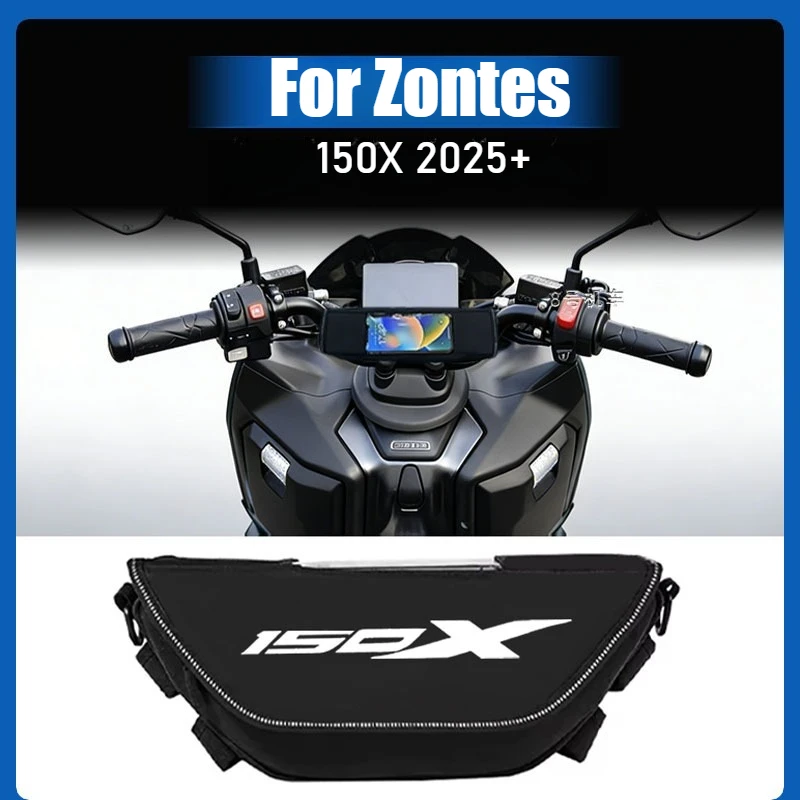 

For Zontes 150X 2025 Motorcycle Accessories Tools Bag Waterproof and Dustproof Convenient Travel Handlebar Bag Zontes150-X 150 X