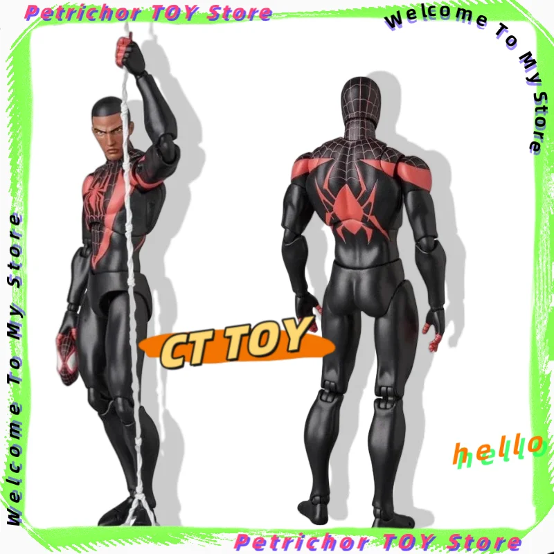 ของแท้ Ct ของเล่นสต็อกจัดส่งทันที Spiderman Miles Morales Mafex 092 Spider-Man Shf Spider Man Action Figure