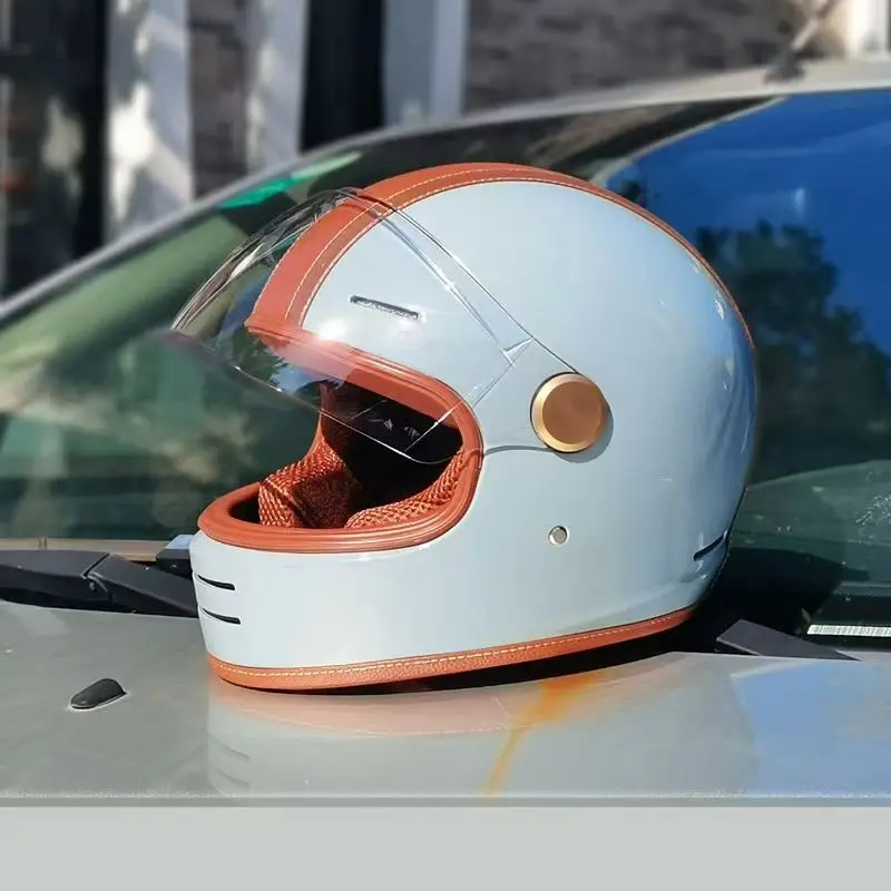 خوذة دراجة نارية كلاسيكية Casque - وجه مفتوح قديم مع شهادة DOT، مثالية لركوب الخيل في الصيف #2