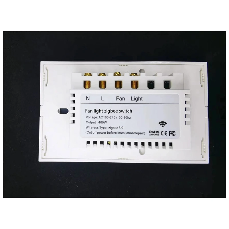 AB15-Tuya Zigbee Smart Fan Light Switch US Network Connection APP Control Alexa/Google Assistant Voice Control