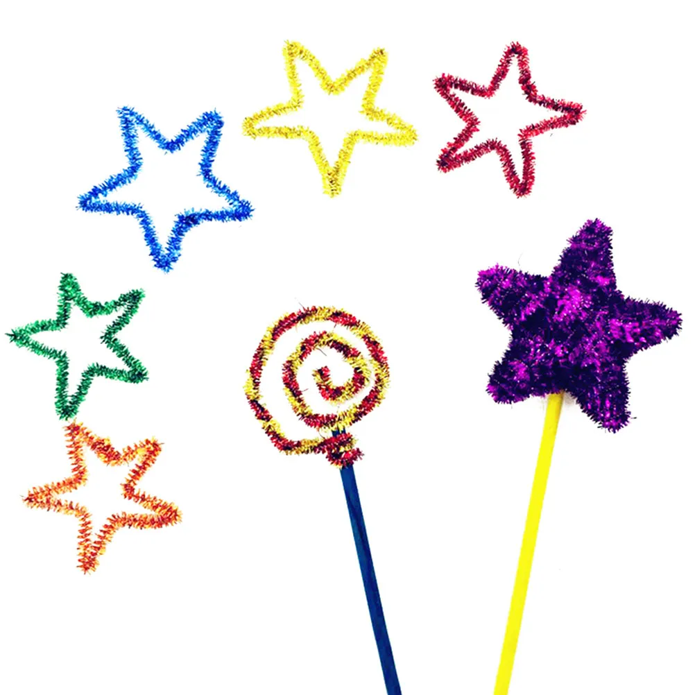 

200Pcs Multicolor Glitter Bendable Craft Sticks Flexible Bars for Kids DIY Creativity Development Party Decoration