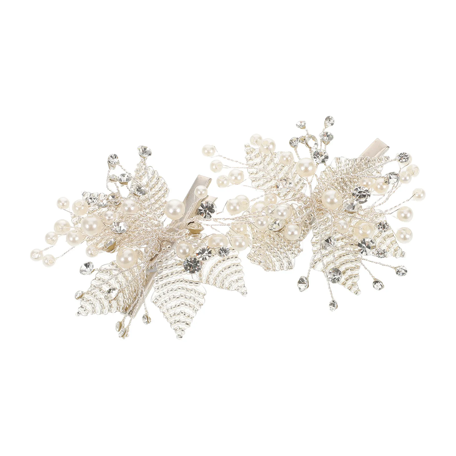 

2 шт. заколки для волос ручной работы с жемчугом и стразами, свадебные цветочные заколки, аксессуары для укладки волос, украшения для невесты, свадебные головные уборы