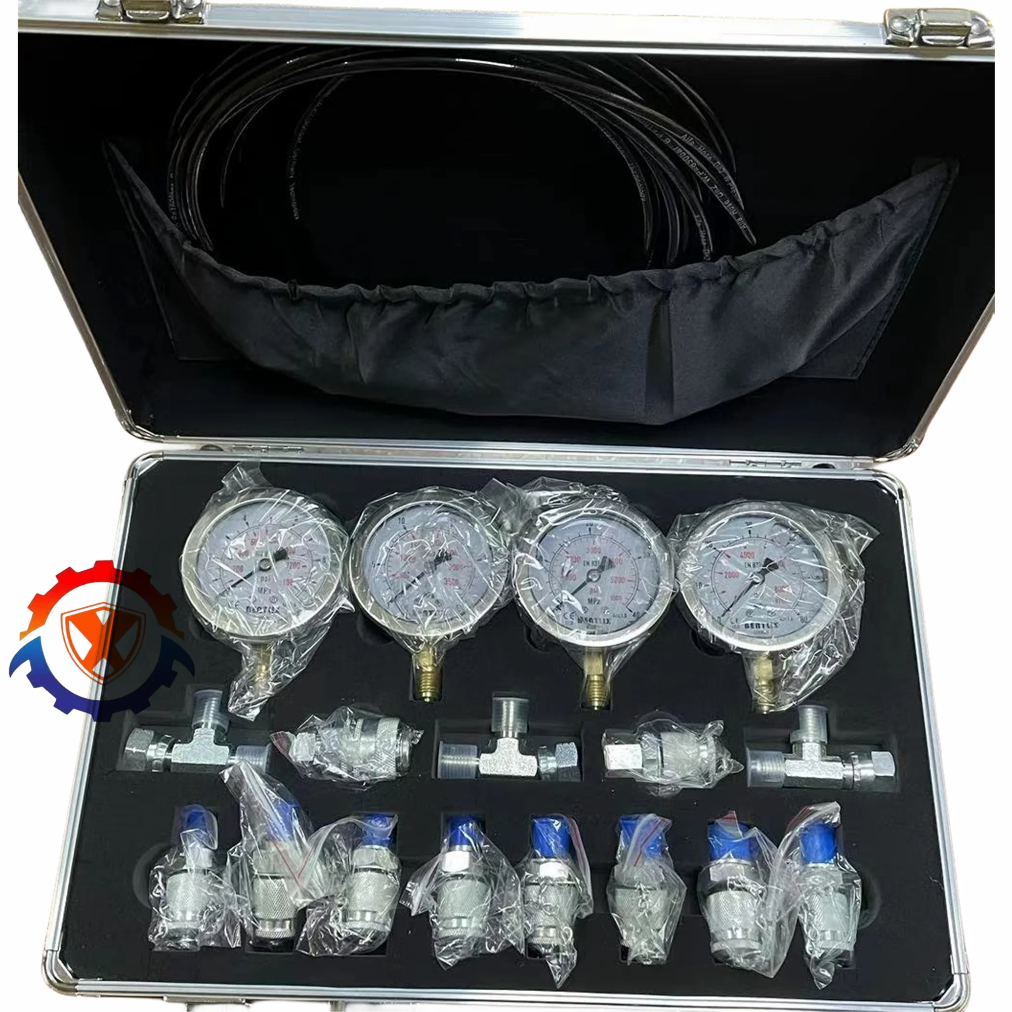 

Portable Hydraulic Pressure 4 Gauges Excavator Hydraulic Pressure Test Kit
