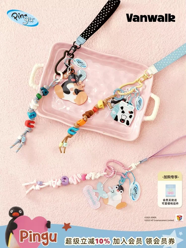 

Pingu Cartoon Penguin Acrylic Keychain Charm Cute Bead Accessory for Bag Aesthetic Ins Style Gift