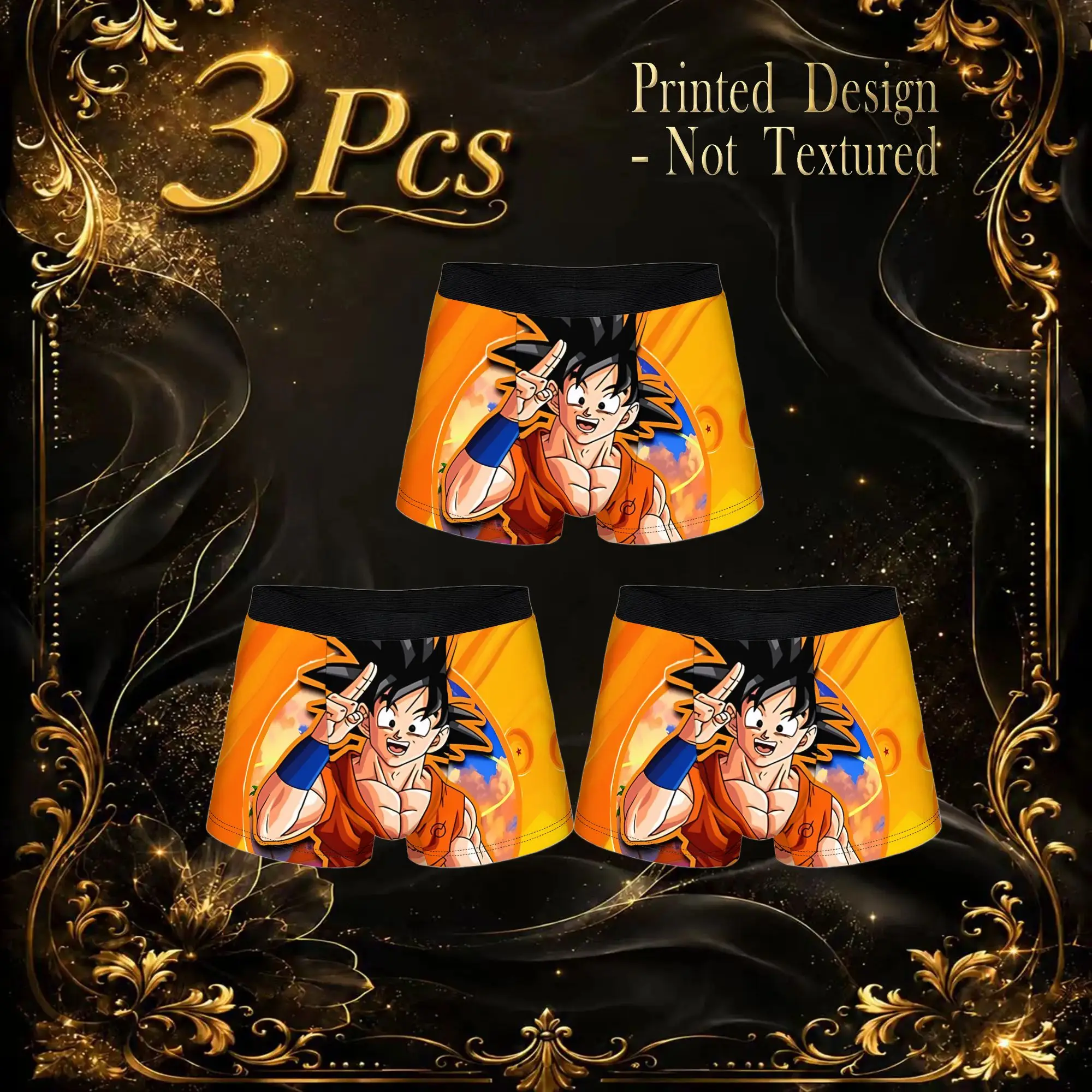 3Pcs Dragon Ball Z boxers  Underpants Breathbale Panties Men's Underwear Ventilate Shorts Boxer Briefs