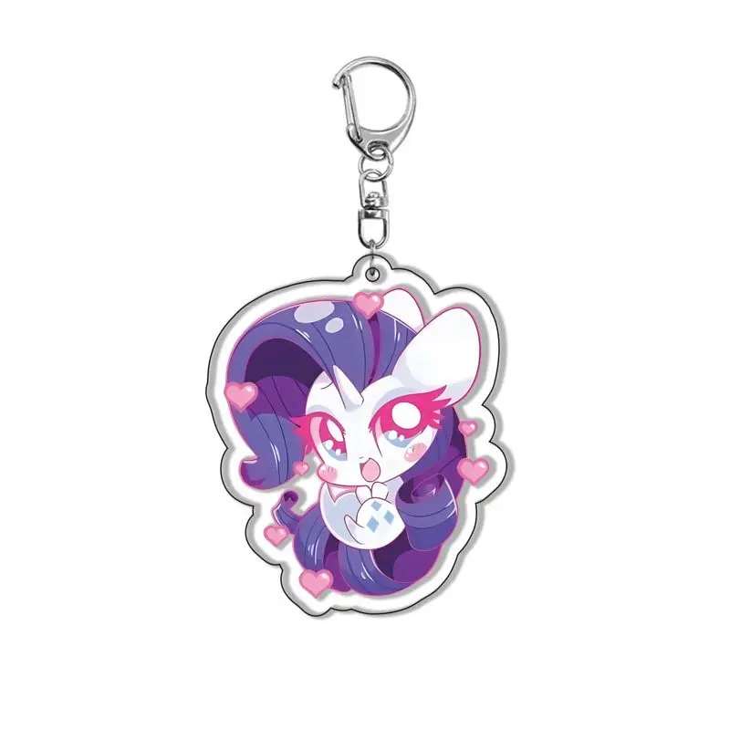 

My Magical Little Ponys Cute Acrylic Keychain Anime Peripheral Fashion Bag Charm Hanging Ornament Exquisite Collectible Gift