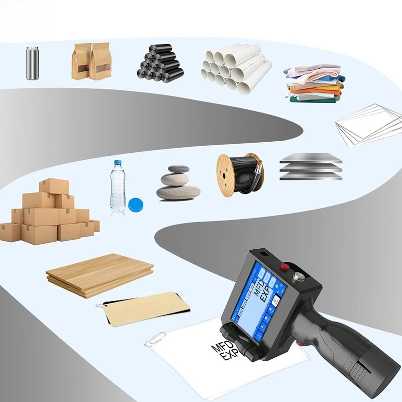 Multiple Languages Smart Handheld Inkjet Printer Adapt to Various Spray Printing Contents
