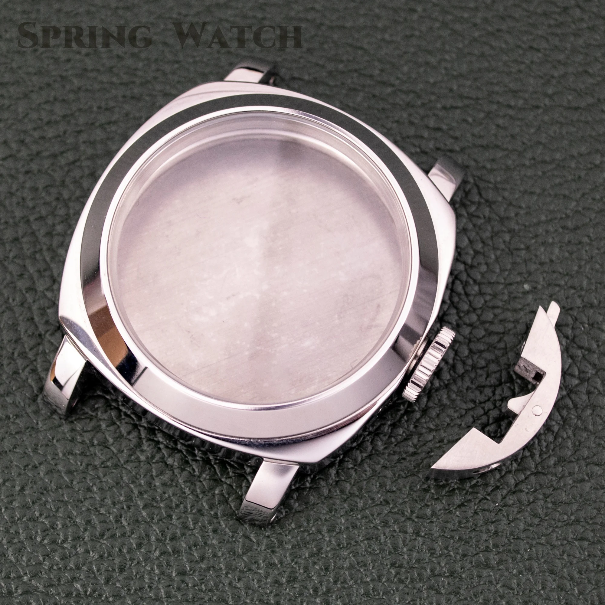 44mm Case for PAM 5218 Vintage Retro Watch Case Sapphire Glass Stainless Steel Case fit CG 6497/6498/ST3600 Movement Watch Parts